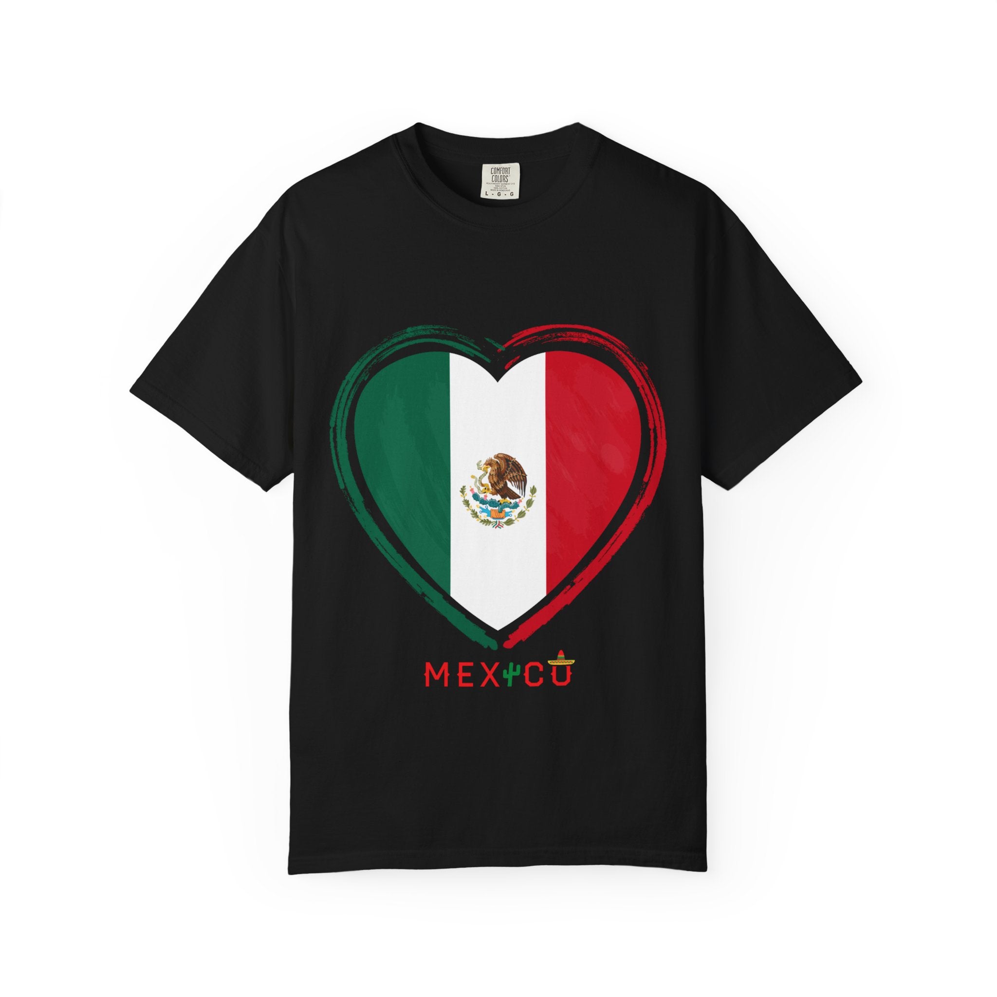 Mexican Flag Heart T-Shirt | Mexico Tricolor Heart Tee