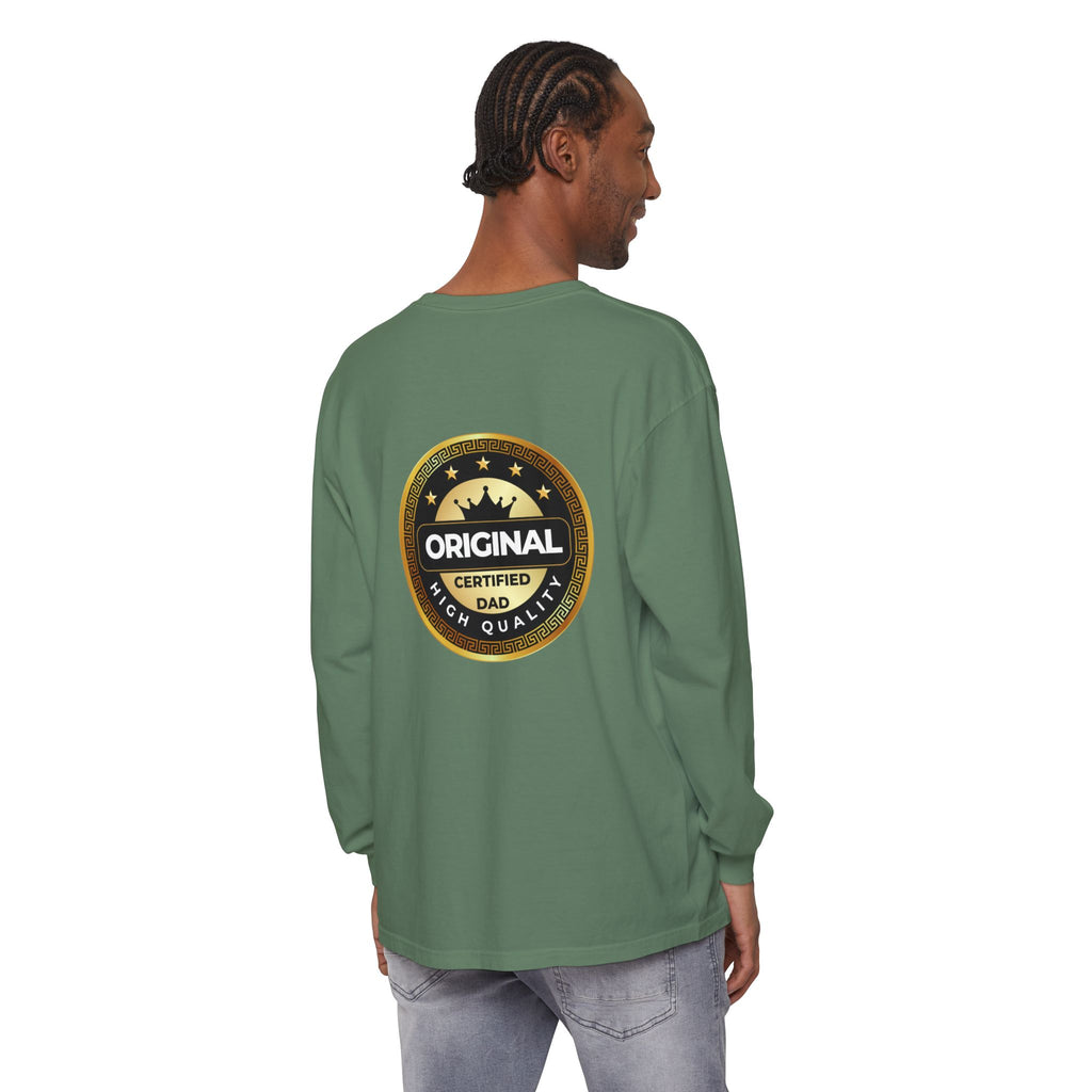 Original Certified Dad Badge T-Shirt | Long Sleeve, Vintage Seal Design
