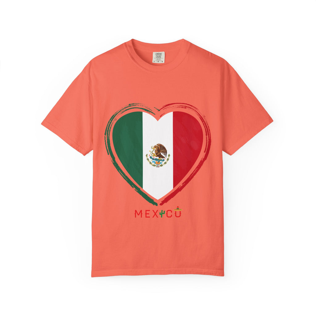 Mexican Flag Heart T-Shirt | Mexico Tricolor Heart Tee