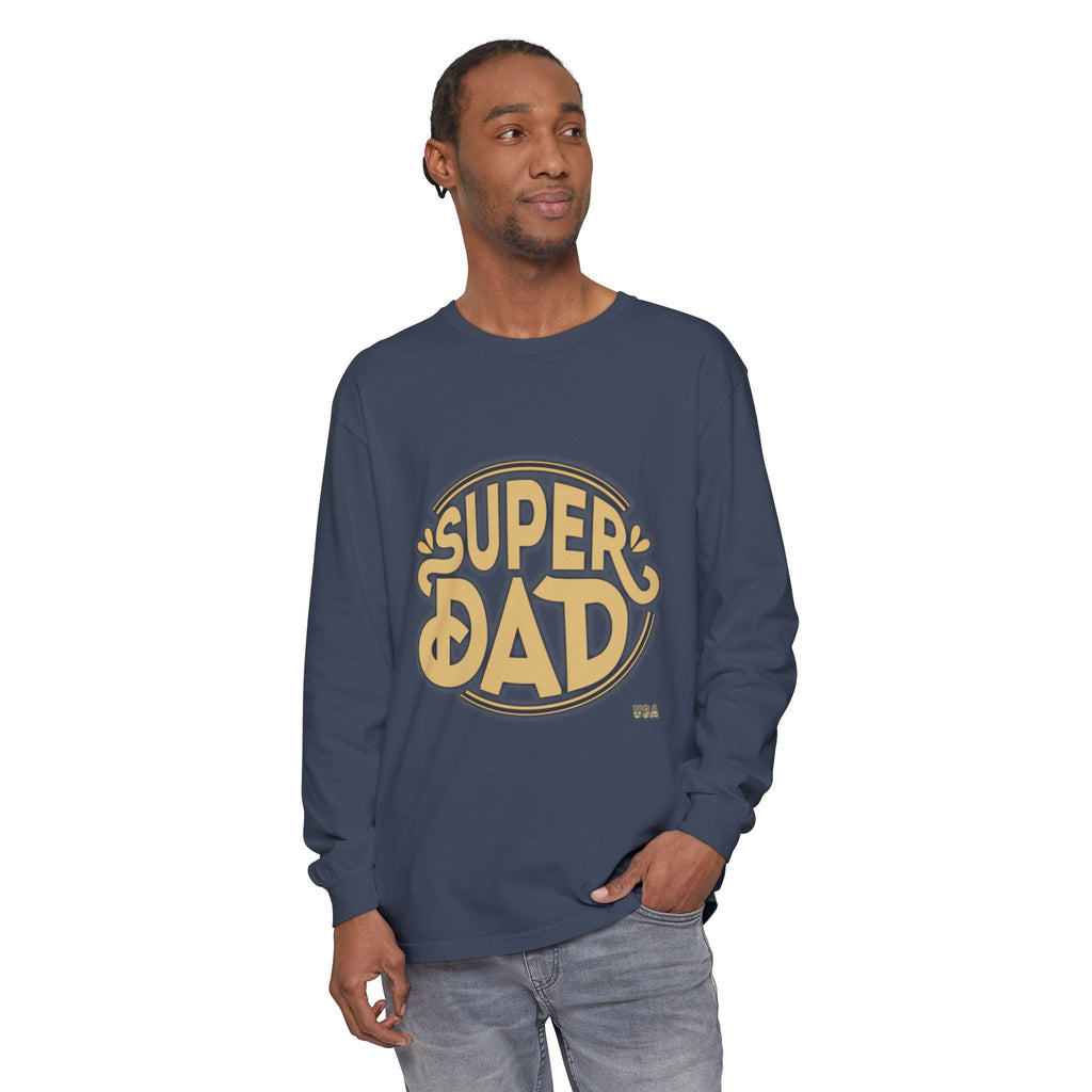 Super Dad Retro Badge Long Sleeve T-Shirt | Father’s Day Tee