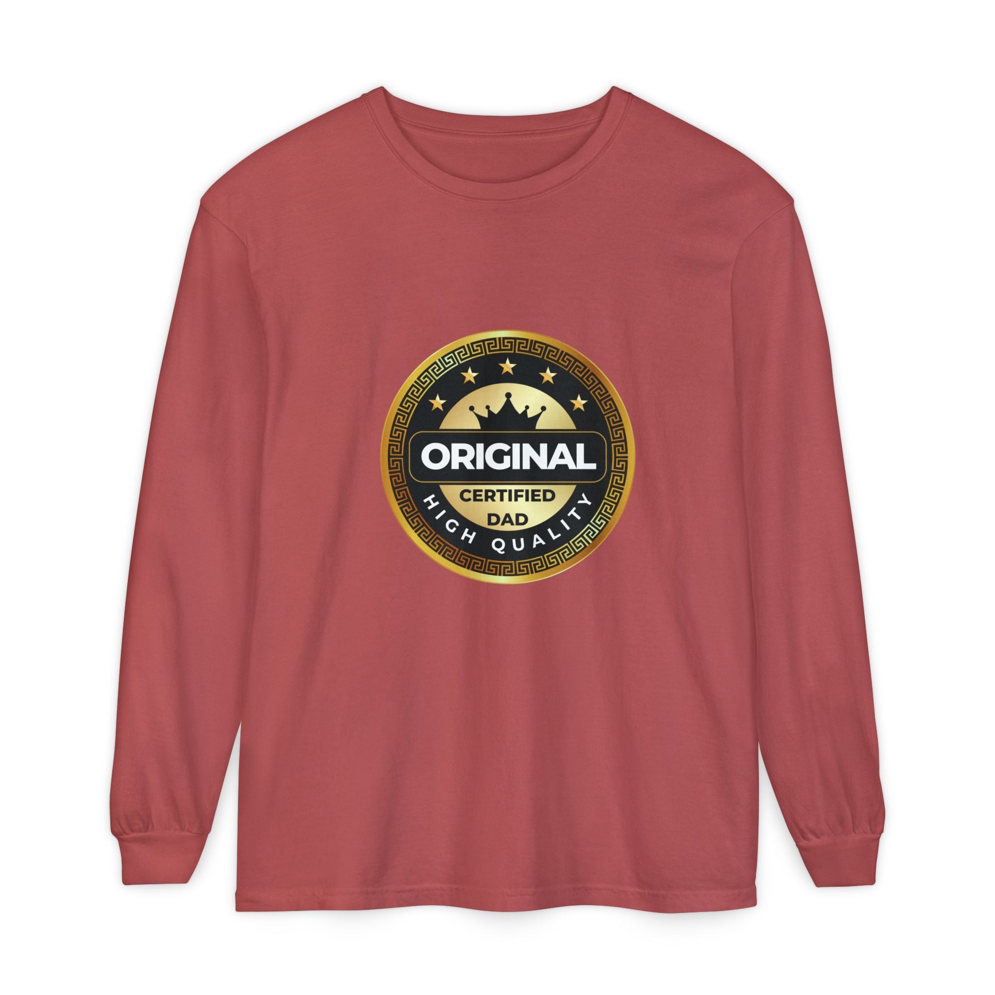 Original Certified Dad Badge T-Shirt | Long Sleeve, Vintage Seal Design