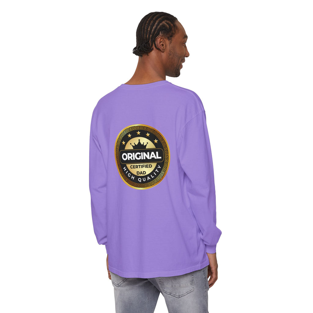 Original Certified Dad Badge T-Shirt | Long Sleeve, Vintage Seal Design
