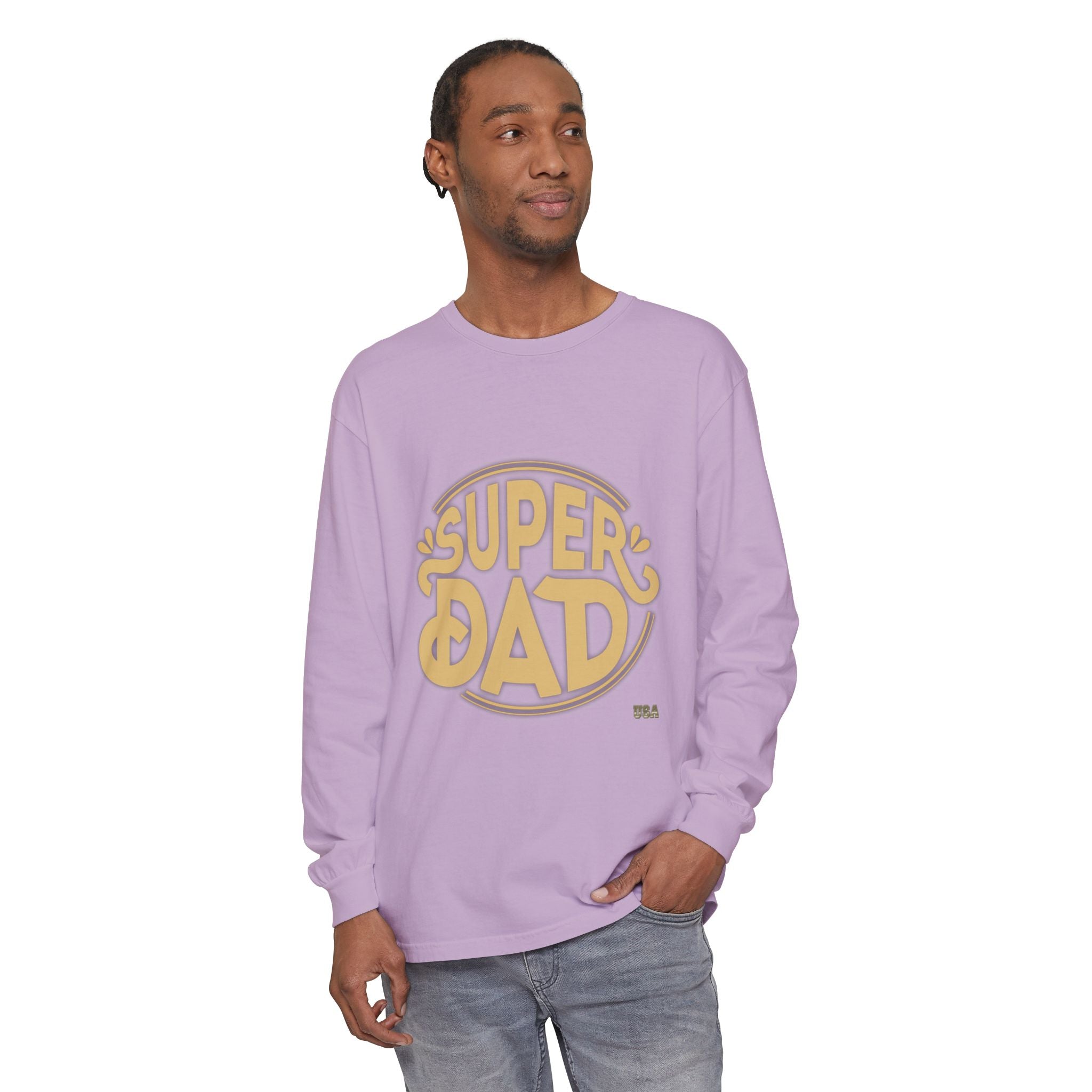 Super Dad Retro Badge Long Sleeve T-Shirt | Father’s Day Tee