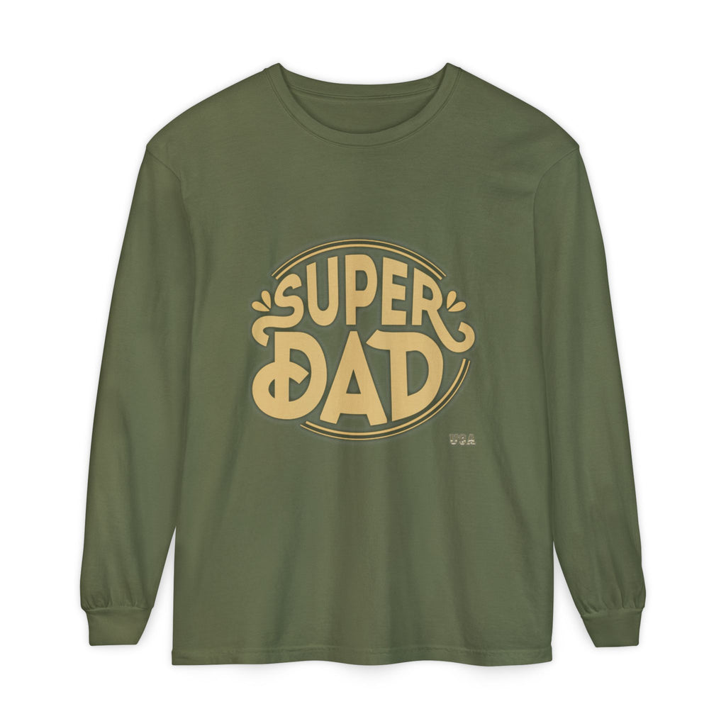 Super Dad Retro Badge Long Sleeve T-Shirt | Father’s Day Tee