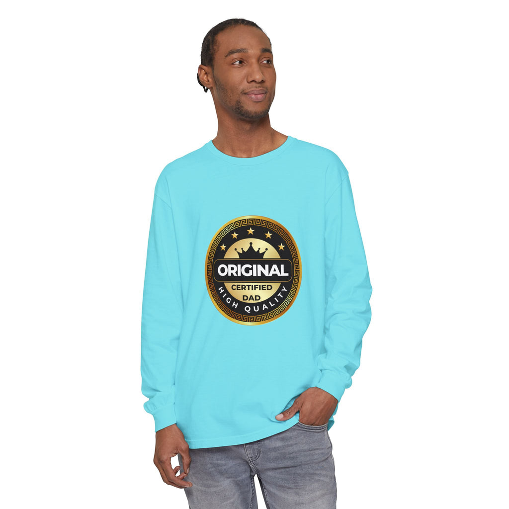 Original Certified Dad Badge T-Shirt | Long Sleeve, Vintage Seal Design