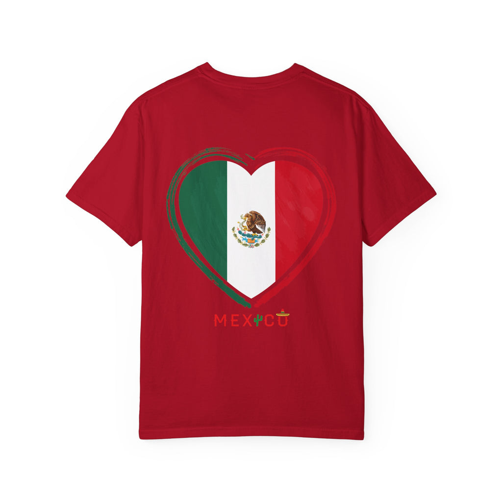 Mexican Flag Heart T-Shirt | Mexico Tricolor Heart Tee