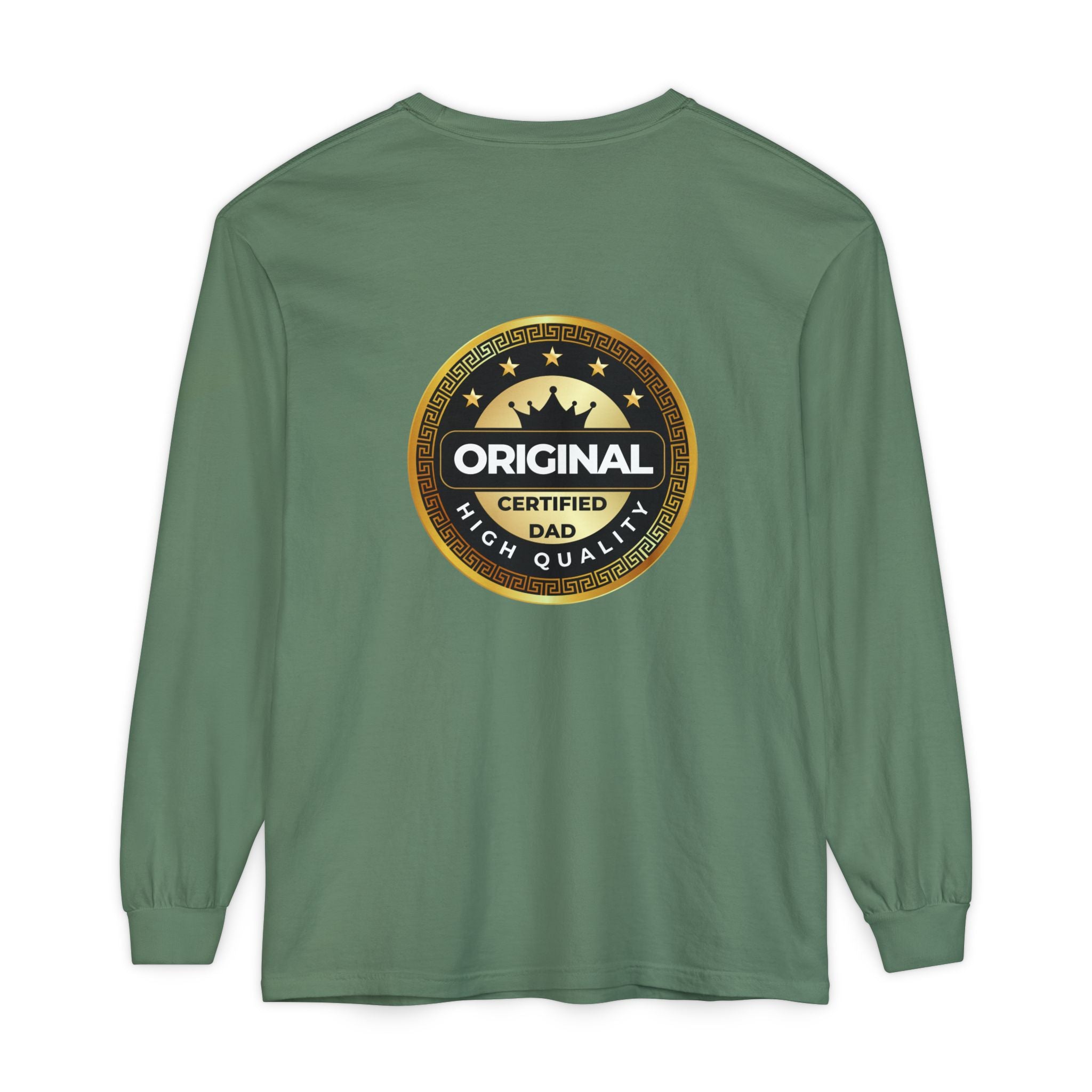 Original Certified Dad Badge T-Shirt | Long Sleeve, Vintage Seal Design