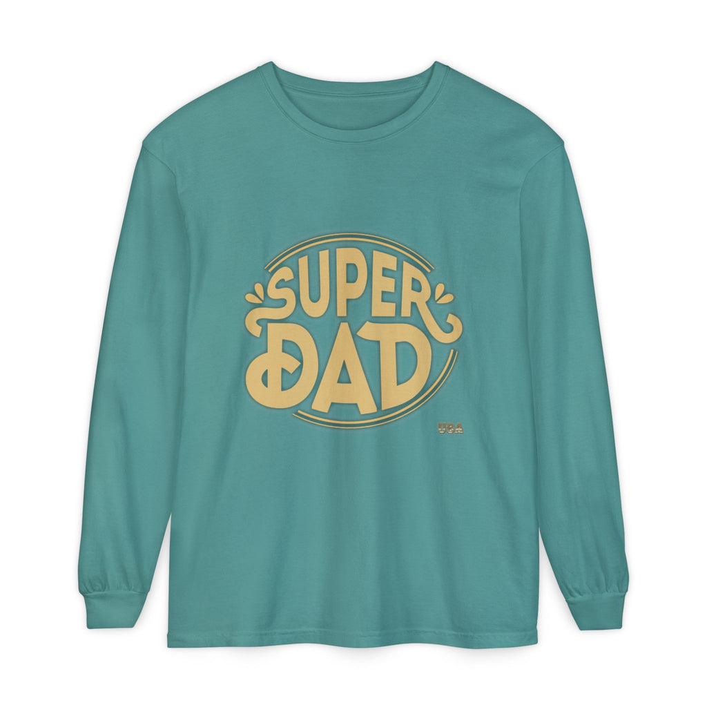 Super Dad Retro Badge Long Sleeve T-Shirt | Father’s Day Tee