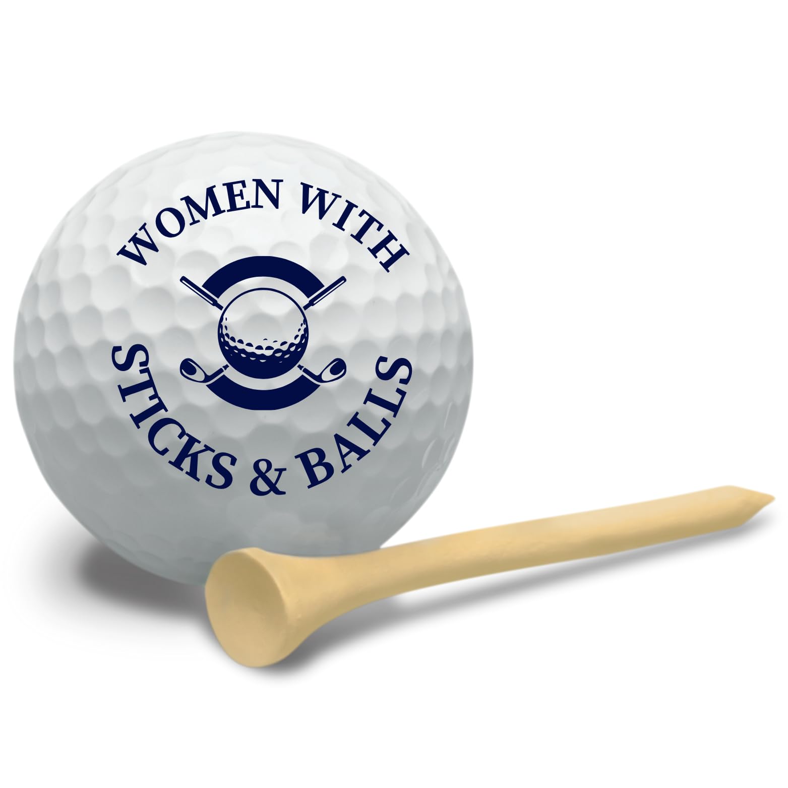 Designer Golf Balls - Women with Sticks & Balls Gift Set - Includes Golf Balls, Ideal for Birthdays, Mother's Day, Xmas, Holidays and More for Your Crazy Golfer