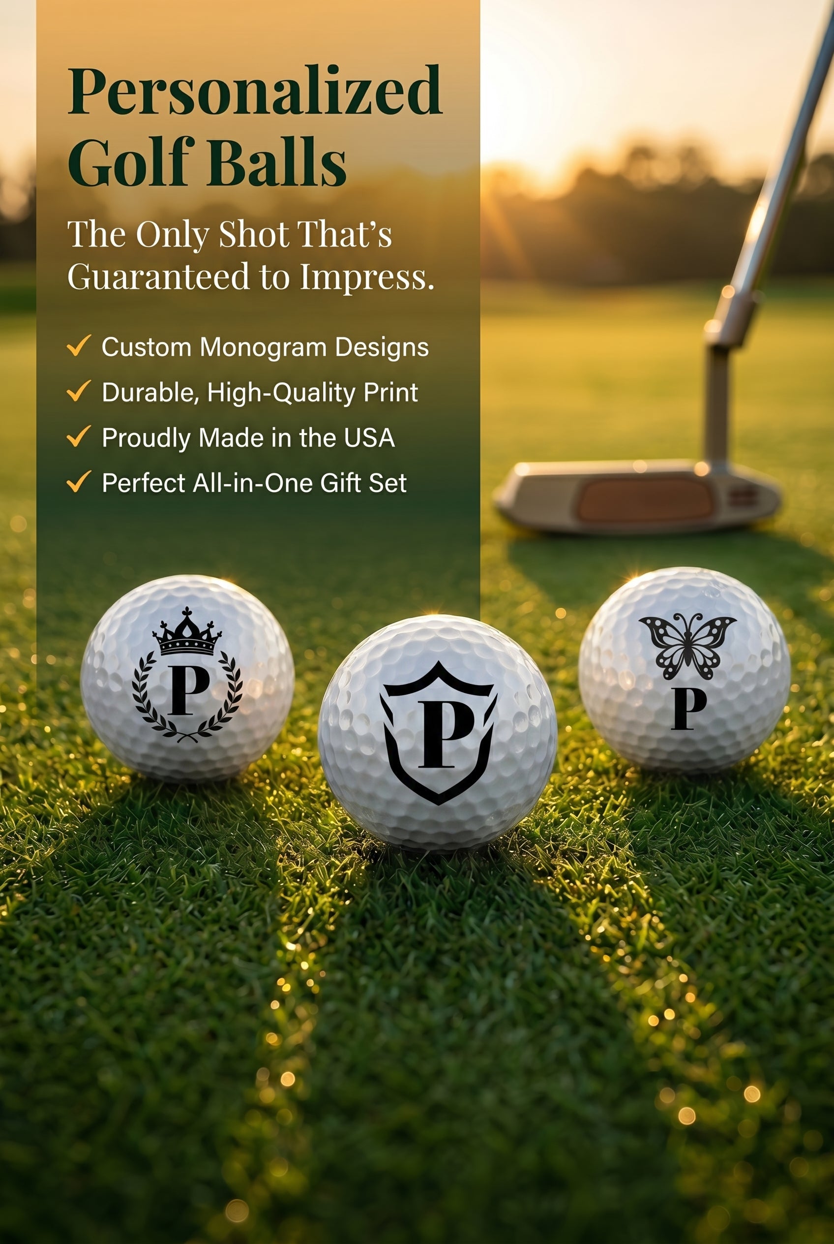 Custom branded golf balls for corporate tournament gifting