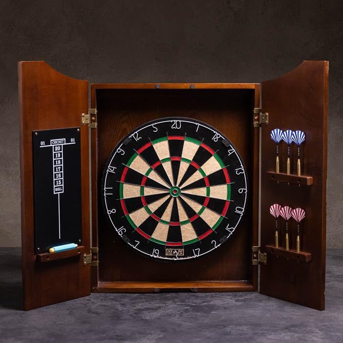 UV Printed Dart Board Cabinet Set Wooden Dartboard Cabinet for UV Printed