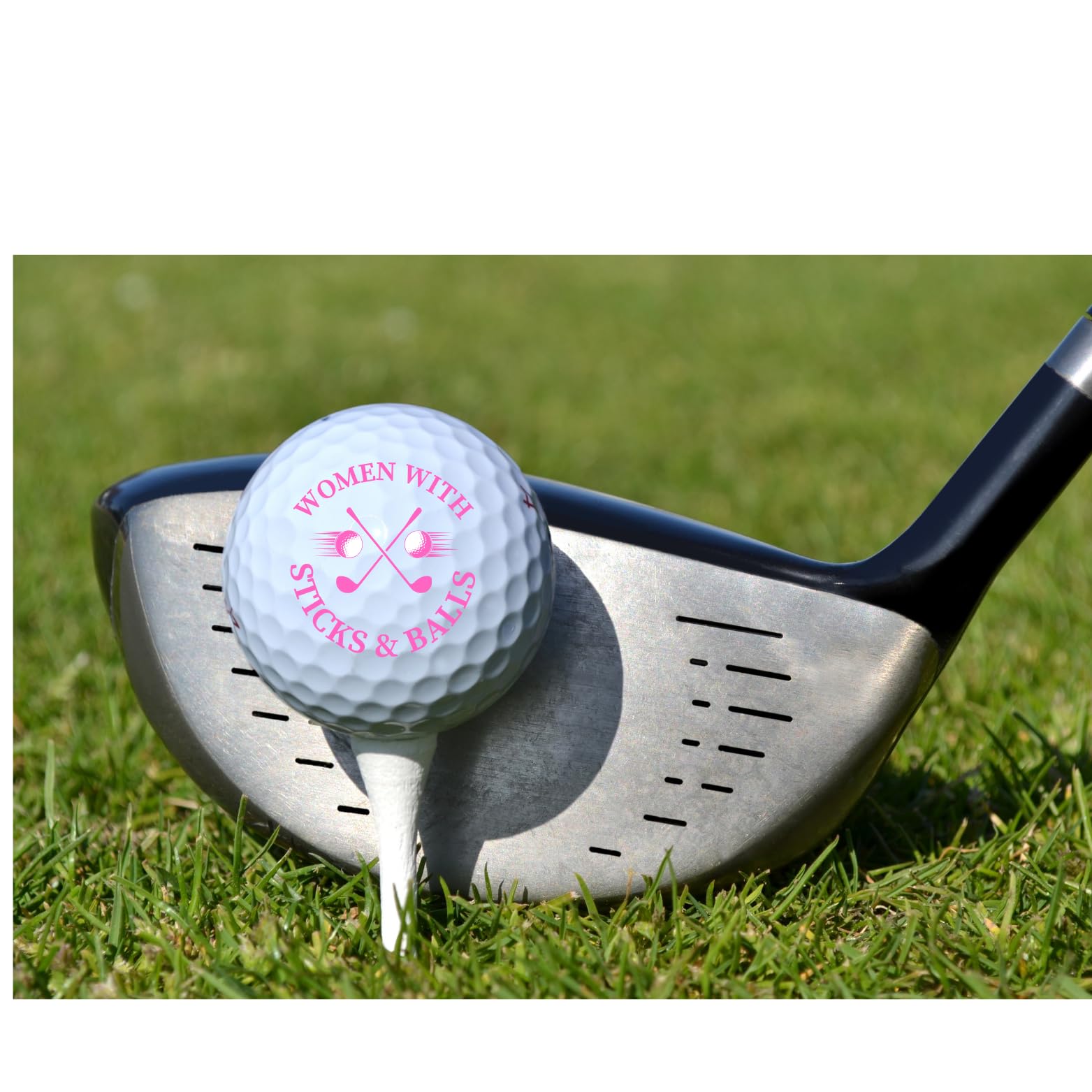 Golf Balls - Women with Sticks & Balls Gift Set - Includes 18 Golf Balls, Ideal for Birthdays, Mother's Day, Xmas, Holidays and More for Your Crazy Golfer (18)