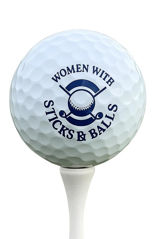 Designer Golf Balls - Women with Sticks & Balls Gift Set - Includes Golf Balls, Ideal for Birthdays, Mother's Day, Xmas, Holidays and More for Your Crazy Golfer