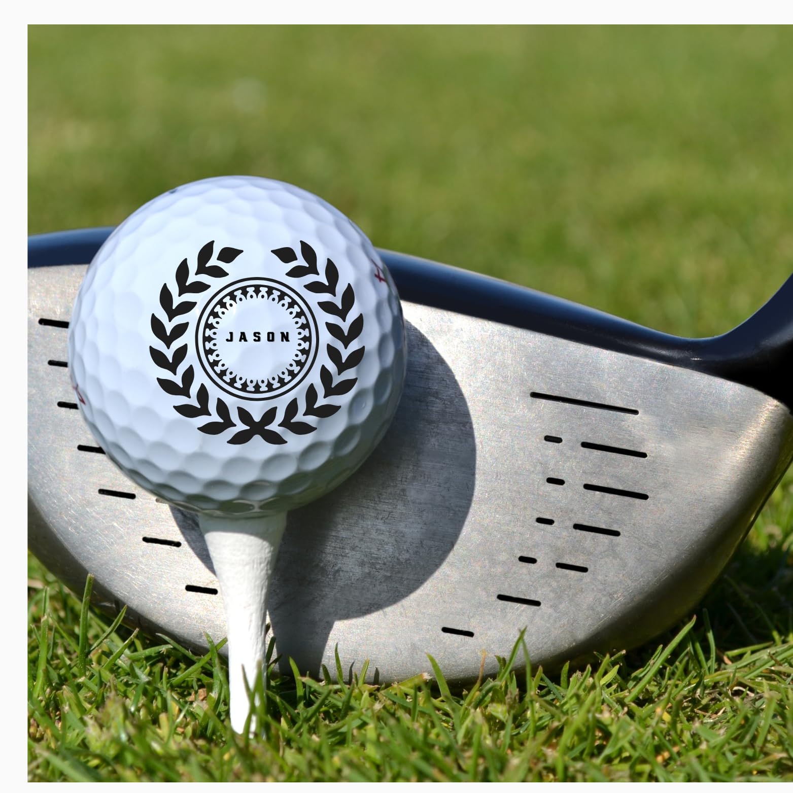 Personalized Custom Golf Balls Beautiful Shield Royalty | Multiple Designs Monogrammed Golf Gifts & Accessories. Includes Golf-Balls,Towel,Divot.