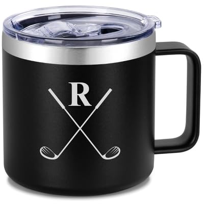 Personalized 14 Oz Insulated Coffee Mug with Lid Travel Large Cup Male Teacher Appreciation Gifts in Bulk Ideas Best End Year Back School Thank You Men Regalos Maestras Navidad Agradecimiento Gift,M