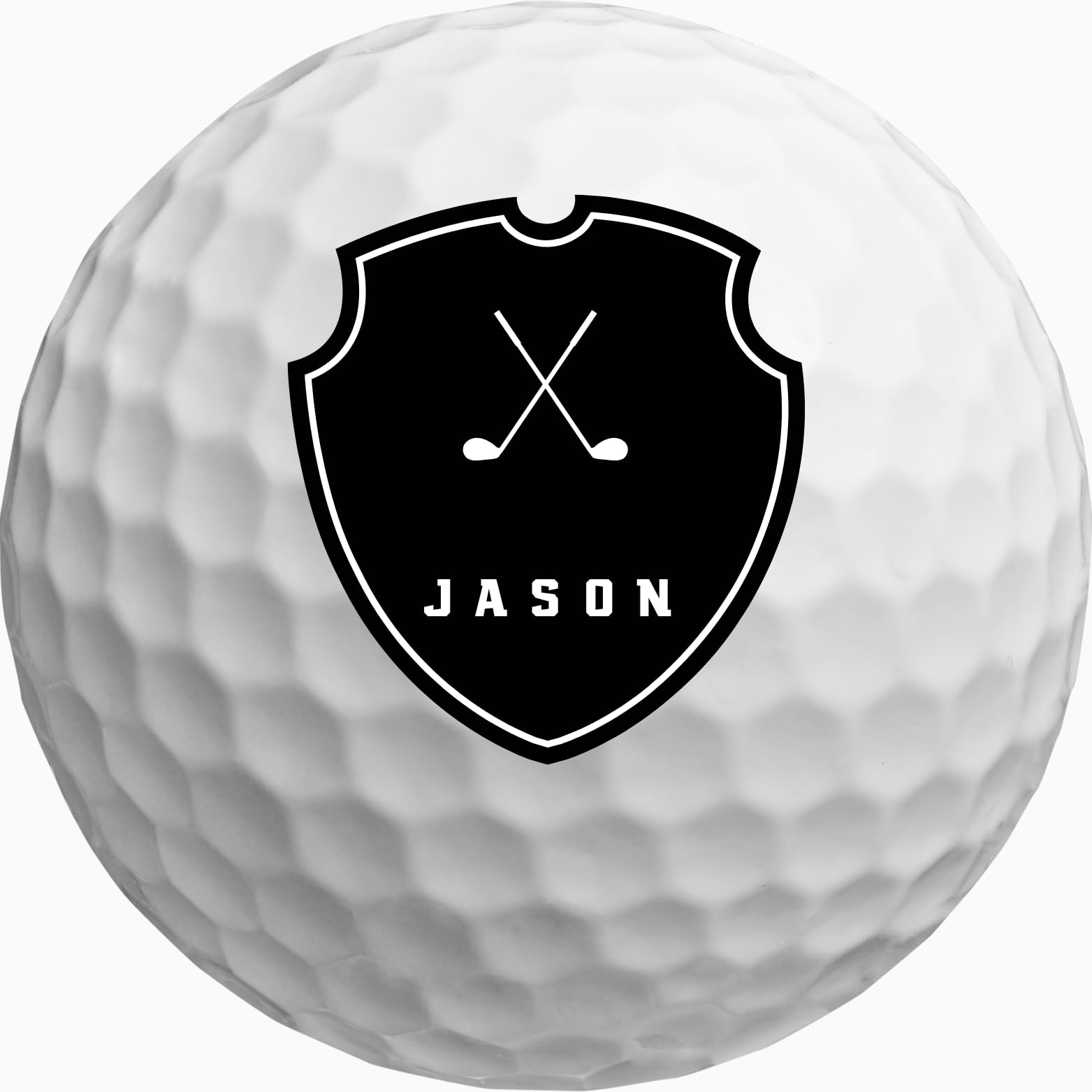 Personalized Custom Golf Balls Bueatiful Black Shield Royalty | Multiple Designs Monogrammed Golf Gifts & Accessories. Includes Golf-Balls,Towel,Divot.